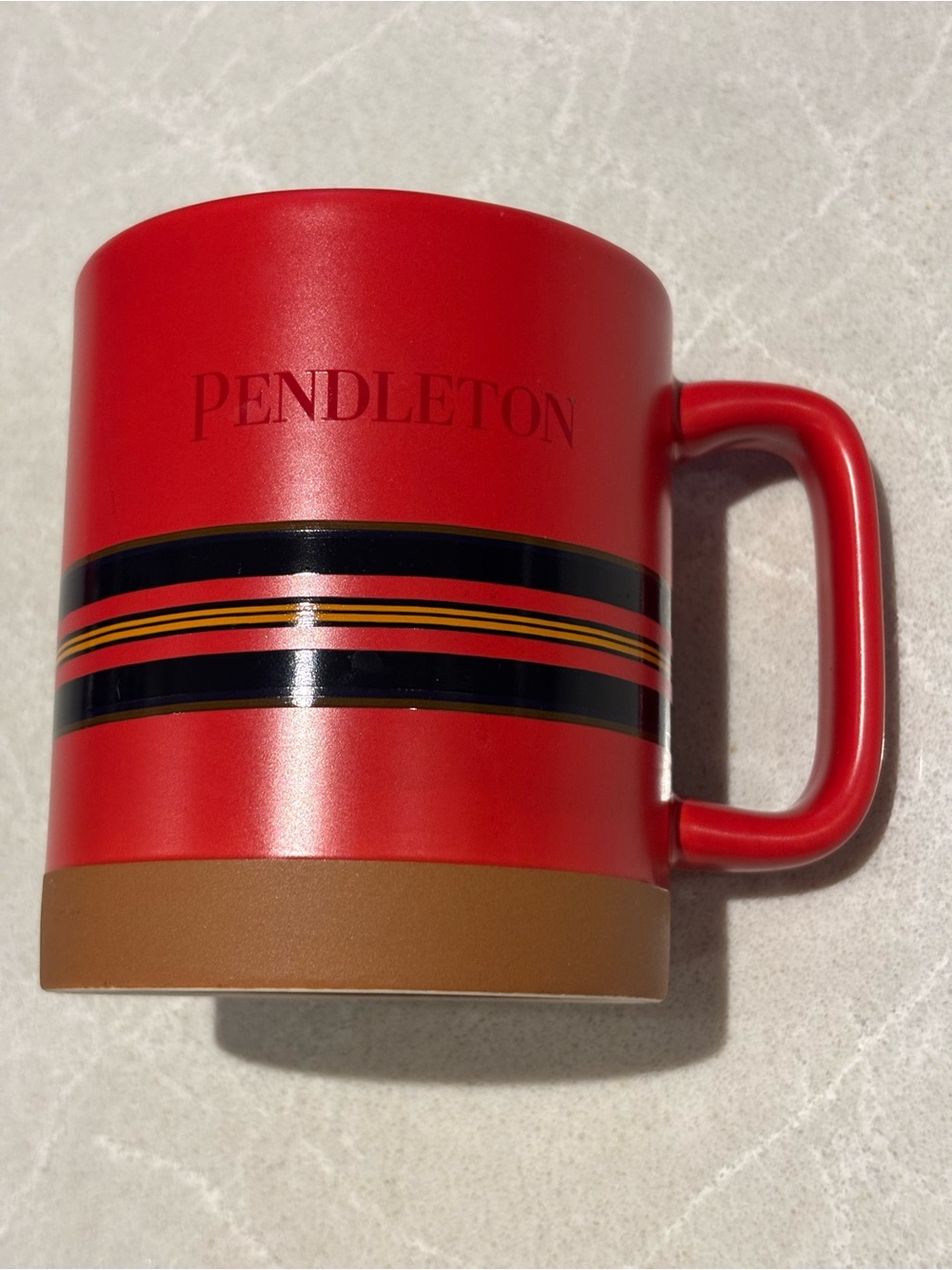 Pendleton Zion National Park Ceramic Mug 18oz Stoneware Red Stripe Collectible